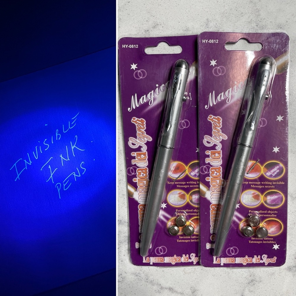 COPY 1- Invisible Ink Spy Pen w/UV Lught